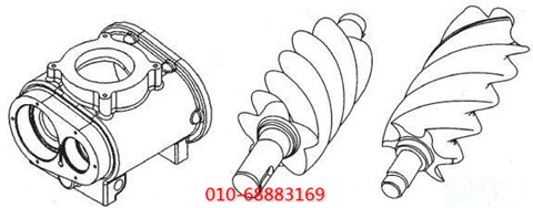 機體、陽轉(zhuǎn)子、陰轉(zhuǎn)子三維造型